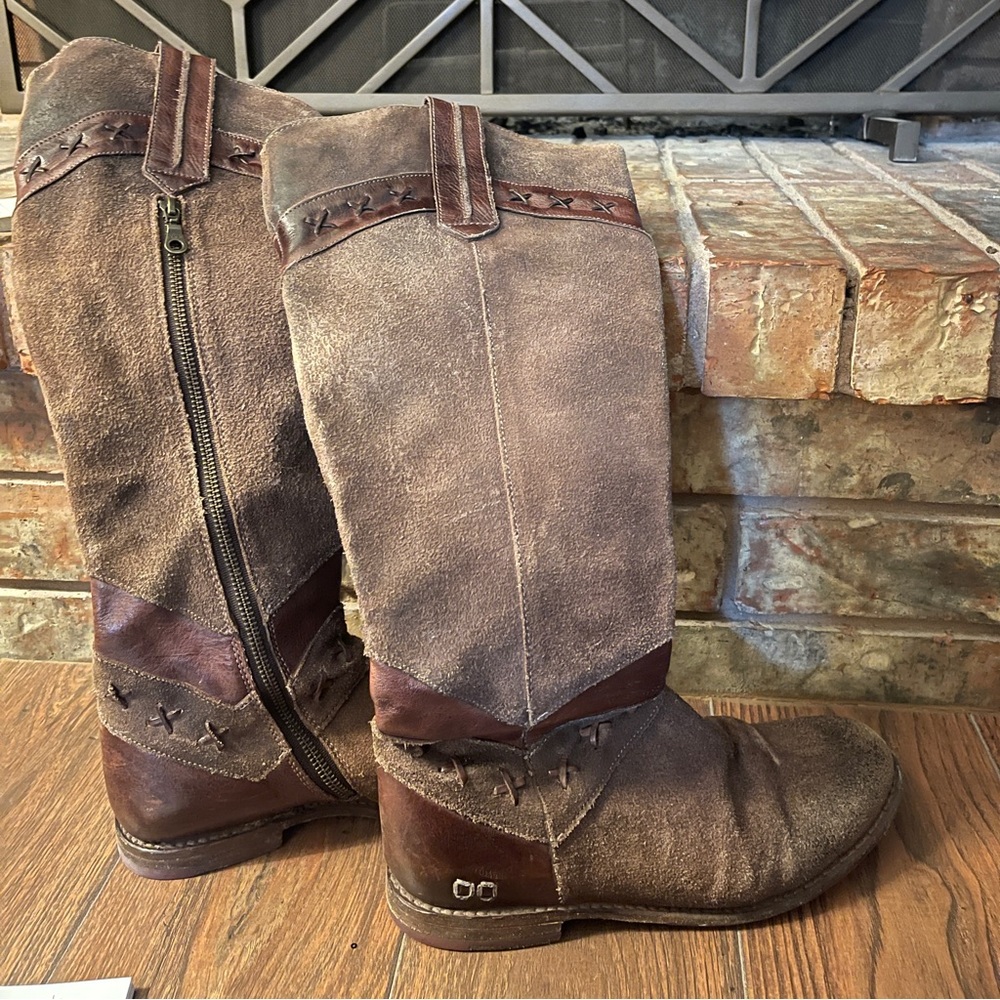 Bed Stu Brown Suede Knee High Boots
